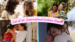 List of 20 International Lesbian Couples on Tv Shows  Series🌈💖 [upl. by Ilecara]