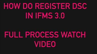 ✍🏻How Do Register Dsc In Ifms 30✍🏻 [upl. by Gut]