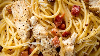 My Chicken Carbonara Recipe  Ill show you how to ensure the egg doesnt scramble too [upl. by Ayatal]