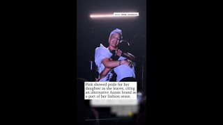 Pink’s cheeky jab at daughter during Melbourne concert [upl. by Yecak612]