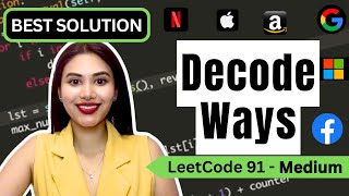 Decode Ways  LeetCode 91  Python [upl. by Gnues590]