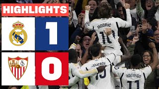 REAL MADRID 1  0 SEVILLA FC  RESUMEN LALIGA EA SPORTS [upl. by Essa]