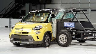 2014 Fiat 500L side IIHS crash test [upl. by Macdonell]