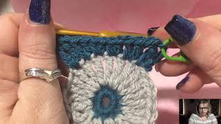 Circle in a square How to Crochet a Granny Square Lesson 6 [upl. by Particia536]