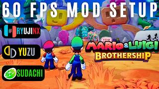 Mario and Luigi Brothership 60 FPS Mod Setup  Best Settings [upl. by Haroppizt]