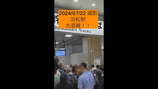 大混雑 東海道新幹線 運転再開の見込み立たず 浜松駅 20240722 Accident halts Tokaido Shinkansen services Hamamatsu 東海道新幹線 [upl. by Boswall]