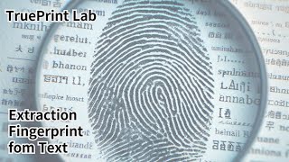 Extracting a fingerprint from text [upl. by Tra]