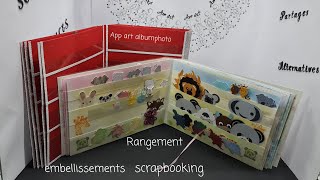 TUTO RANGEMENT DÉCOUPES ET EMBELLISSEMENTS SCRAPBOOKING [upl. by Felisha]