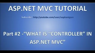 Part 2 CONTROLLER in Aspnet MVC  Role of Routing in MVC [upl. by Anirad850]