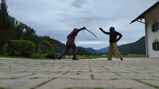 Dirty sparring Dan Kahn brings his lunge game Taylor Lesson 1 Military Sabre [upl. by Beverlie801]