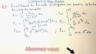 intégration par partie2bac smpcsvt biof Exercice2 [upl. by Brigid]