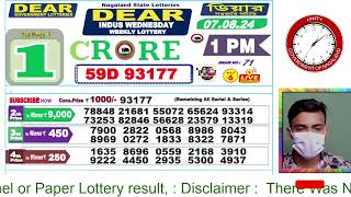 LOTTERY LIVE DEAR NAGALAND STATE LOTTERY SAMBAD DRAW RESULT 07082024 NAGALAND LOTTERY LIVE [upl. by Annahoj698]