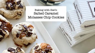 How To Salted Caramel Molasses Chip Cookies  Sees Candies [upl. by Catrina]