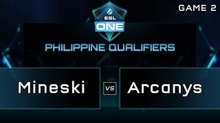 Mineski vs Arcanys  ESL One Manila PH Qualifiers  Game 2 [upl. by Gnod]