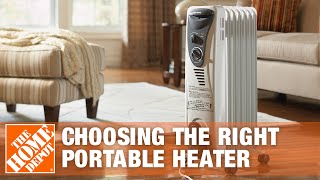 Types of Portable Space Heaters Electric or Gas  The Home Depot [upl. by Noillid84]