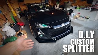 How to Make your own Custom Aggressive Front Splitter FRSGT86BRZ [upl. by Anaj]