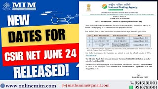 Exciting Update Csir Net June Exam Rescheduled For July Mark Your Calendars [upl. by Zebapda625]