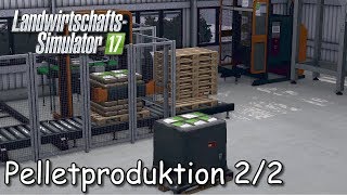 LS17  TALBACH MR  54  Pelletproduktion 22  Rundballen  Palletiermaschine [upl. by Issirk]