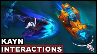 Kayn Ultimate Interactions with 18 Champions Camille Zed Yasuo Zac Ekko Sion League of Legends [upl. by Bunting250]