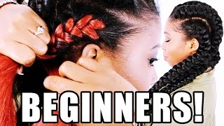 How To Goddess Braids FOR BEGINNERS Step By Step [upl. by Ardnuasal23]