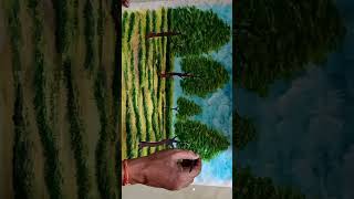 landscape painting with acrylic colour for beginners  simpleandeasy diy  scenerylandscape [upl. by Weksler]