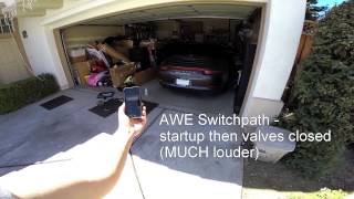 991 exhaust comparison Cargraphics vs AWE Switchpath [upl. by Ttayh]