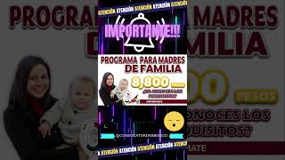 💸😱 ¿CÓMO PUEDO OBTENER 8000 PESOS 😱💸 PROGRAMA PARA MADRES SOLTERAS 🤱🏽💳💰✨ [upl. by Lynad]