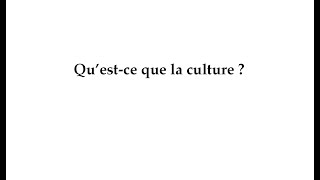 Cours sur la culture introduction [upl. by Anaet]