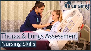 Assessing the Thorax and Lungs Nursing Skills [upl. by Donohue]