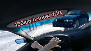 POV e36 snow drift full send [upl. by Enitsuga]