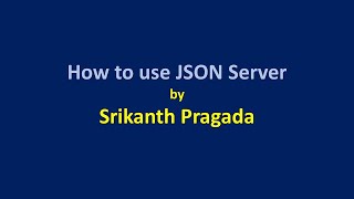 How to use JSON Server to create mock API [upl. by Moia]