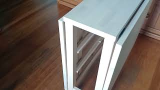 Ikea norden extendable dining table and storage Cube wheel installation [upl. by Fabi703]