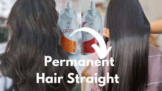 PERMANENT HAIR STRAIGHT  SMOOTHENING TREATMENT  TUTORIAL the adorable look [upl. by Aaron]