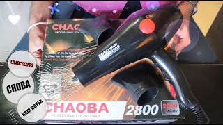 Unboxing amp ReviewChaoba 2800 Professional Hair Dryer 2000 Watts LUV 96 [upl. by Doownil]