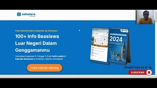 INFORMASI BEASISWA PERGURUAN TINGGI LUAR NEGERI PROGRAM SCHOTERS [upl. by Melisse]