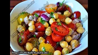 Kichererbsen Tomatensalat  multikultikuechede [upl. by Profant129]