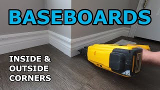 How to Install Baseboard Trim  Inside and Outside Corners [upl. by Egerton]