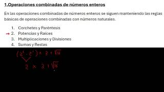 Operaciones Combinadas de Números Enteros 1ºESO [upl. by Esele]