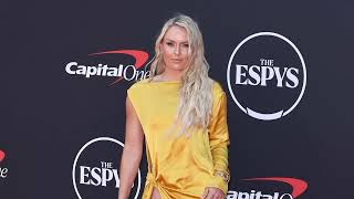 Lindsey Vonn attends the 2024 ESPY Awards in Hollywood on July 11 2024 [upl. by Alrad]