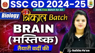 मस्तिष्क Brain Structures and Functions  SSC GD 2025  Trikal Batch SSC GD Biology by Radhika Mam [upl. by Ailemap]