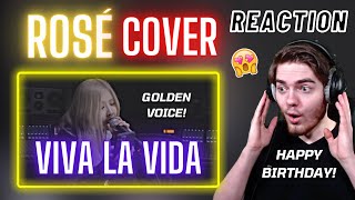 BLACKPINK ROSÉ  Viva La Vida Coldplay Live Studio Cover  REACTION [upl. by Aisemaj]