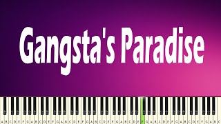 Coolio  Gangstas Paradise  PIANO TUTORIAL [upl. by Yrad]