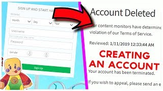 Roblox BANNED me for CREATING AN ACCOUNT [upl. by Inad382]