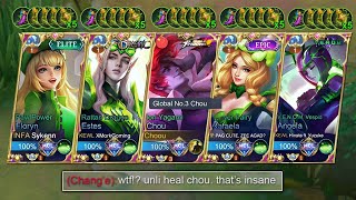 CHOU  4 HEALERS IN MCL FINALS ALL FLASK OF OASIS 👀 [upl. by Hadlee739]