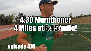 430 Marathoner Crushes 4 Miles at 645mile marathon running marathontraining [upl. by Nosnej454]