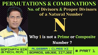 Permutation amp Combination Number Theory Prime Factorization Divisors amp Proper Divisors  Part 1 [upl. by Atinnek]