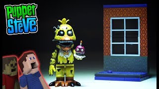 Five Nights at Freddys fnaf RIGHT HALL WINDOW Nightmare Chica McFarlane Toys Playset Unboxing [upl. by Ahsil222]