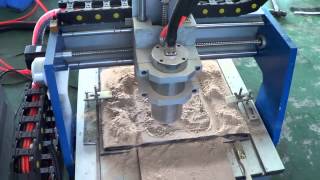 0404 CNC router demo MDF wood relief China CNC Router [upl. by Lew]