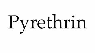 How to Pronounce Pyrethrin [upl. by Alolomo]