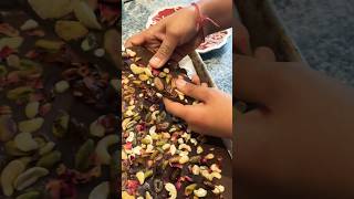 Dark Chocolate Bark easyrecipe healthy kidscooking chocolate dessert holiday highprotein [upl. by Nosaes]